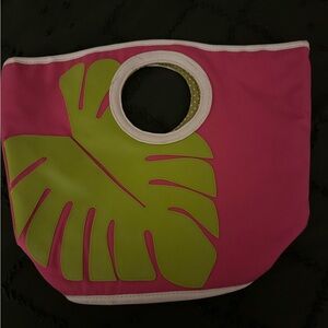 Victoria’s Secret Pink and Green Leaf Tote Bag